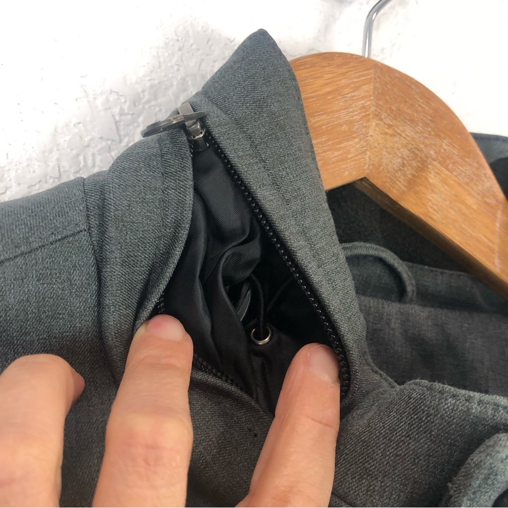 Blake Gray Patch Pocket Jacket Coat With Hideaway… - image 4